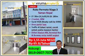 VTH0135 -  Ruko 2 Lantai, Unfurnish, Taman Royal, Cipondoh, Tangerang