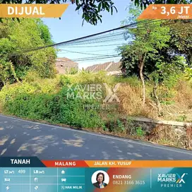 Harga BU Dijual Cepat Tanah Siap Bangun di KH Yusuf Kota Malang