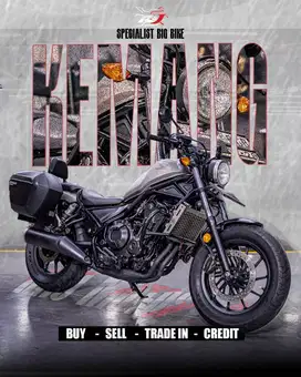 (BPKB & STNK ready) Fullpaper Honda Rebel 500cc Nik 2018 Warna Silver