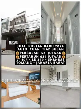JUAL KOST KOSAN 20 KT AUTO CUAN TIAP BULAN DI TOMANG GROGOL PETAMBURAN