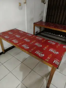Dijual meja jati belanda bekas eks rumah makan