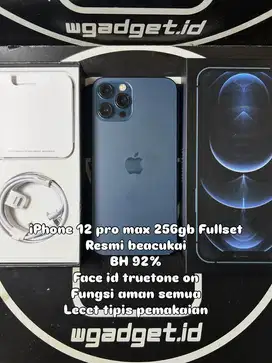 Resmi indo 12 promax 256gb fulset