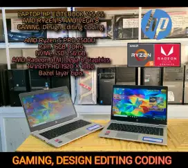 LAPTOP RYZEN 5 HP ELITEBOOK SUPER MULUS LAPTOP DESIGN EDITING GAMING