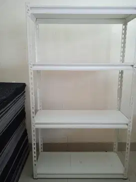 Rak besi putih bekas kuat 4 tingkat 4 set 80x30x137 cm nego