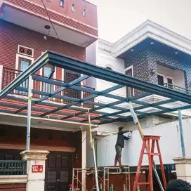 Kanopi atap Upvc atau Alderon