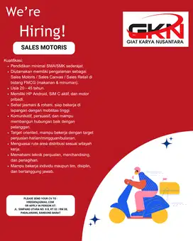 LOKER SALES MOTORIS