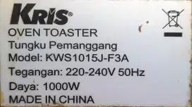 Harga Net - Oven Toaster Kris
