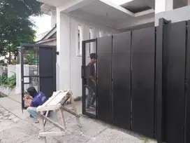 Pagar besi sliding / dorong rumah harga per meter