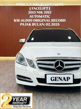 [ KM 61.000 ORIGINAL ] MERCEDES-BENZ MERCY E300 AVANTGARDE AMG 2012 AT
