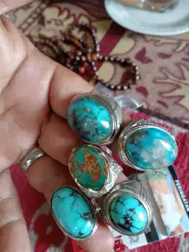 Cincin perhiasan batu pirus rusia