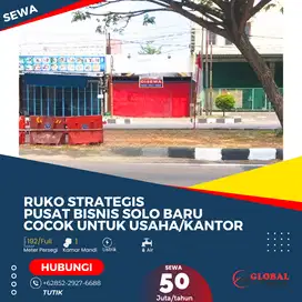 Ruko Pusat Bisnis Solo Baru Cocok Untuk Usaha/Kantor