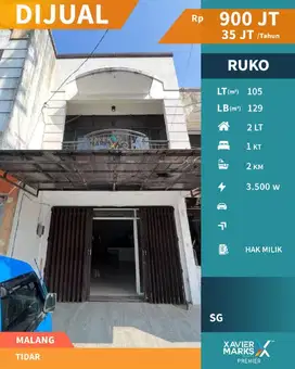 Ruko Strategis Dekat Kampus Dan Pertokoan Di Tidar Malang (OLX718)