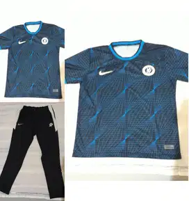 baju bola celsea dan celana panjang set