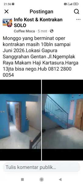 Over kontrakan masih 10 bulan