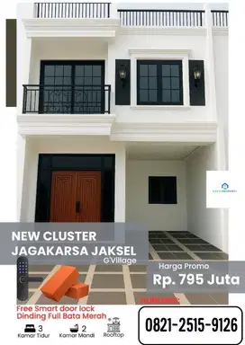 Rumah Rooftop Minimalis di Jagakarsa, Jakarta Selatan Free SHM