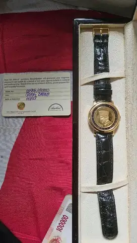Jam tangan gold quest edisi 100th soekarno gold 24k