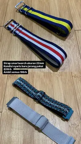Strap tali jam smartwatch ukuran 22 mm