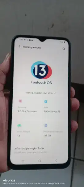 Vivo. Y33s resmi vivo.  8+4/128 pmkyan ja