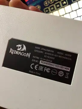 Redragon Mechanical Gaming Keyboard DRAGONBORN WHITE - K630W
