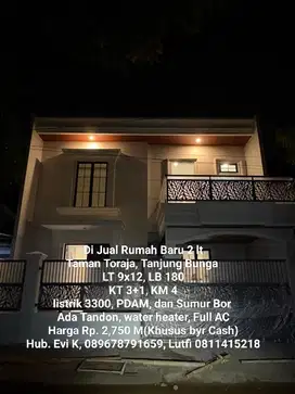 Di Jual Rumah Mewah 2 lt, Taman Toraja, Tanjung Bunga