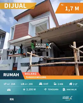 Dijual Rumah Gress Baru Renov di daerah Tunggulwulung, Malang