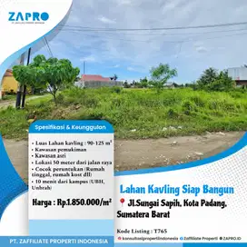 Jual tanah kavling siap bangun di padang