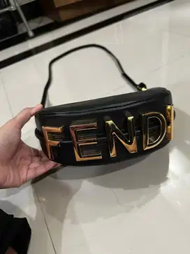 Fendigraphy fendi monogram bag fendi halfmoon fendi sabit black.