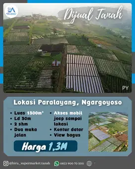 Tanah Bukit Paralayang 1300m²