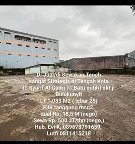Di Sewakan Tanah lokasi Premium, jl Syarif Qadri (G.Batu pitih)