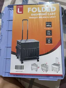 Folded shoppinh cart - trolley belanja lipat