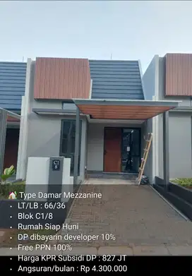 Type Damar Free Mezzanine at Cendana Residence 2 Ciater BSD Serpong