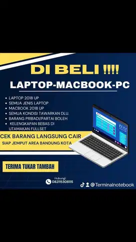 Di beli laptop semua merk Asus lenovo acer hp axio gaming macbook