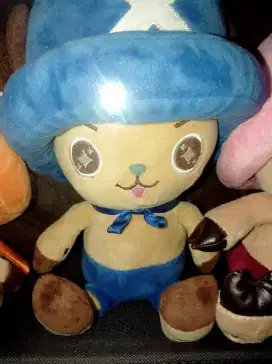Boneka Chopper Biru Dongker Navy Original One Piece Luffy Tag Utuh