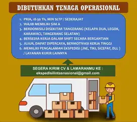 DICARI TENAGA OPERASIONAL