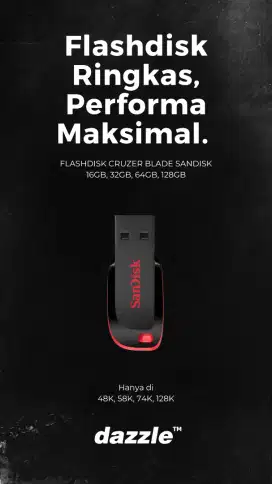 FLASHDISK SANDISK CRUZER BLADE START FROM 48K GARANSI 5 TAHUN