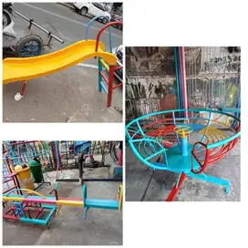 Perosotan, ayunan, kuda kudaan, jungkat jungkit, mainan outdoor