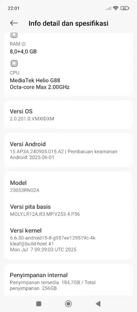Redmi 12 ram 8+4 Rom 256