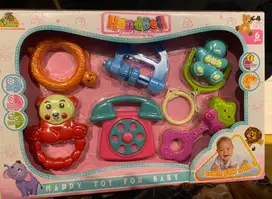 MAINAN HANDBELL NEWBORN RATTLE KERINCING KICRIK SENSORIK MOTORIK KASAR