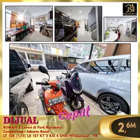 DIJUAL RUMAH 3 Lantai di Park Residence Cengkareng Jakarta Barat - VR