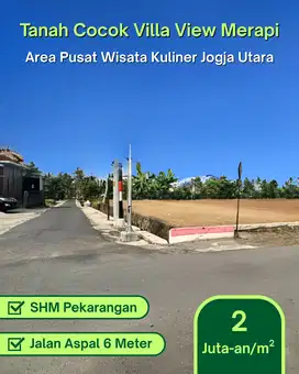Tanah Jakal Km.15,5 Cocok Villa & Kost View Merapi, 2 Jutaan Per Meter