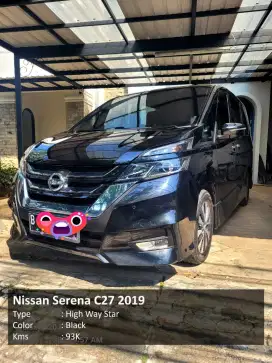 Nissan Serena C27 2019 Hitam kondisi bagus