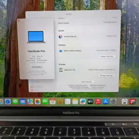 Macbook Pro M1 Ram 16 Ssd 1 Tb Layar 13 inch Full set Space Grey