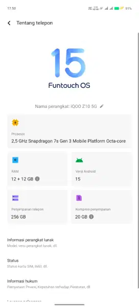 IQOO Z10 5G 12+12/ 256