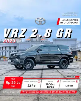 [KM 22 RB] VRZ 2.8 GR NIK 2023 Low KM Toyota Fortuner G SRZ 4x4