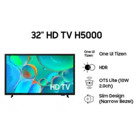 Samsung 32 HD H5000 TV | HDR | OTS Lite | One UI Tizen | Slim