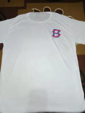 Kaos oblong  putih & Hijau