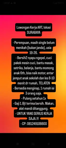 Lowongan kerja art Surabaya