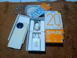 Tecno spark 20 pro plus ram 8/256 gb second fullset ori