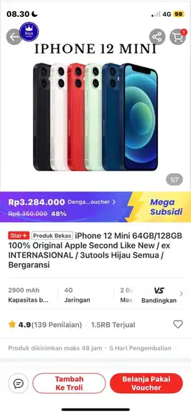 12 Mini 64GB ( Aku Laku)