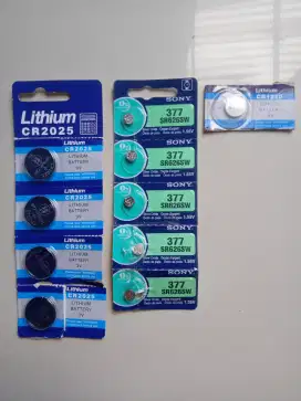 Baterai Lithium CR-2025, SR-626SW, CR-1220